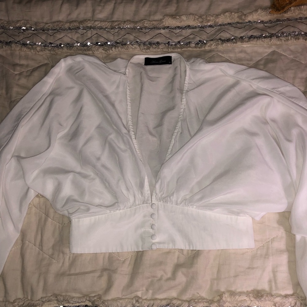 White flowy blouse
